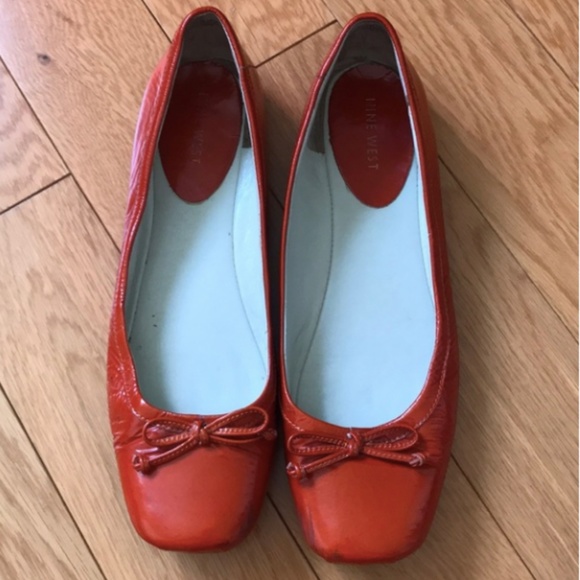 Nine West Patent Leather Ballet Flats_Burnt Orange - Picture 2 of 3